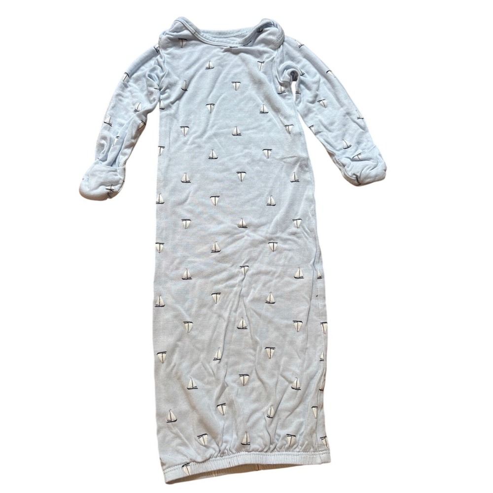 Carter's Sleeper‎ Gown Kids Blue Excellent Sailboat Print Viscose SIZE Newborn
